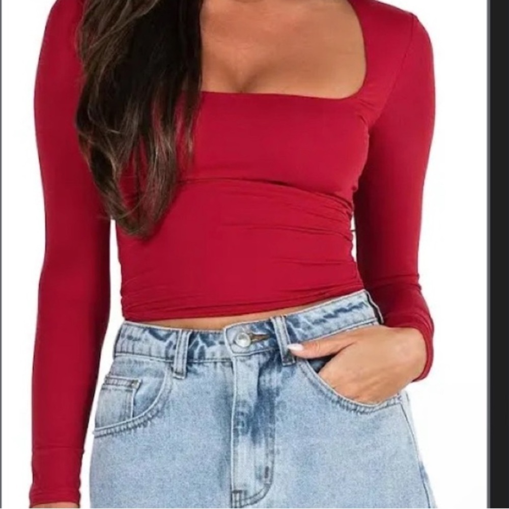 Sincerely Jules Women's Red Long Sleeve Top